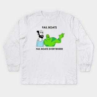 Fail Boats Kids Long Sleeve T-Shirt